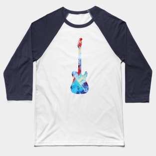 T-Style Electric Guitar Paint Texture Baseball T-Shirt